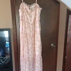Floral Pink Maxi Dress